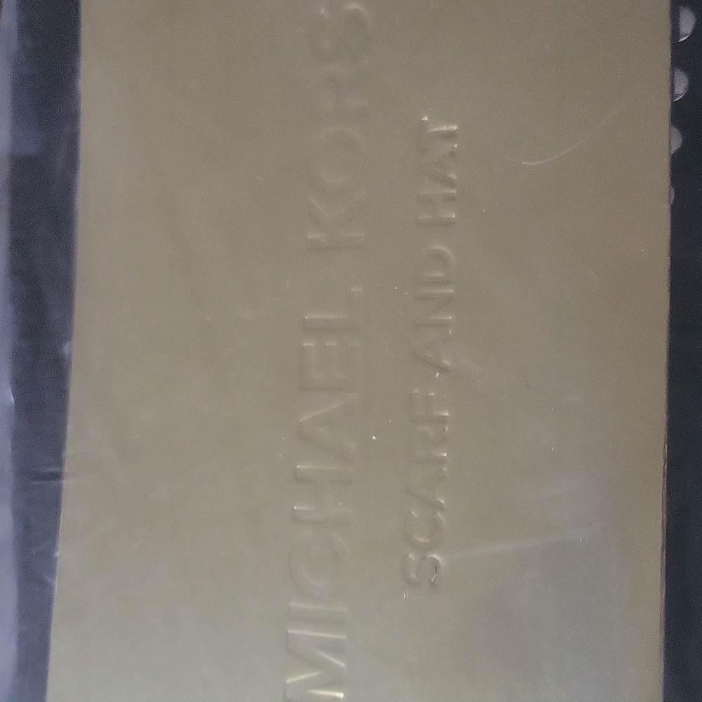 Michael Kors Black and Stud  Logo Scarf And  Hat Silver - Picture 2 of 5